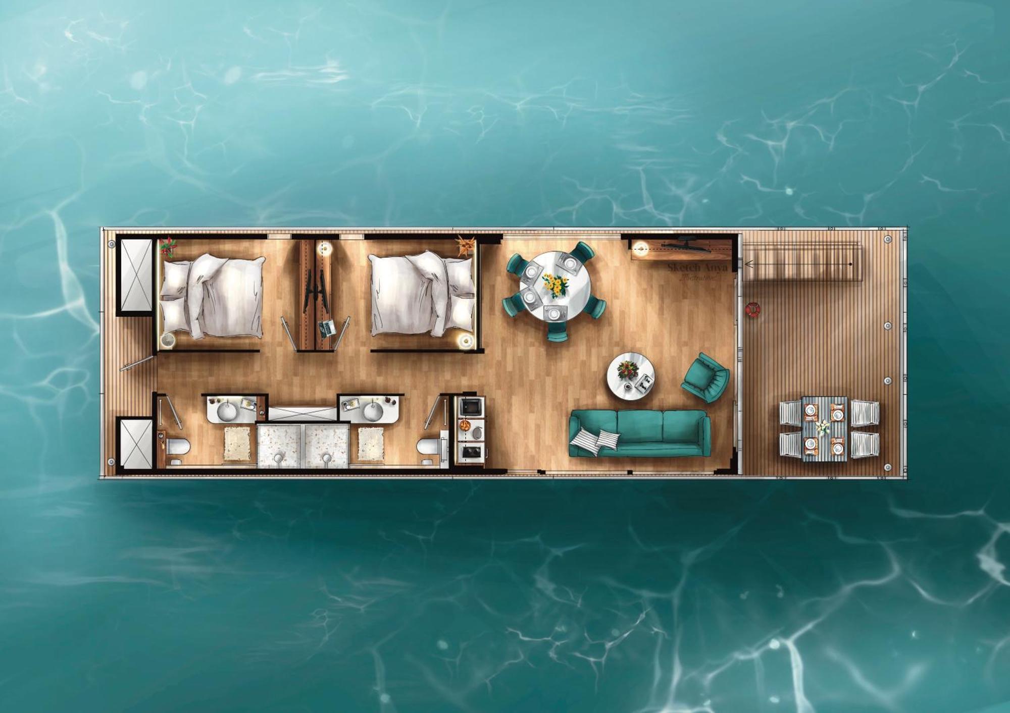 Hausboote Am Lankenauer Hoeft Bateau-hôtel *