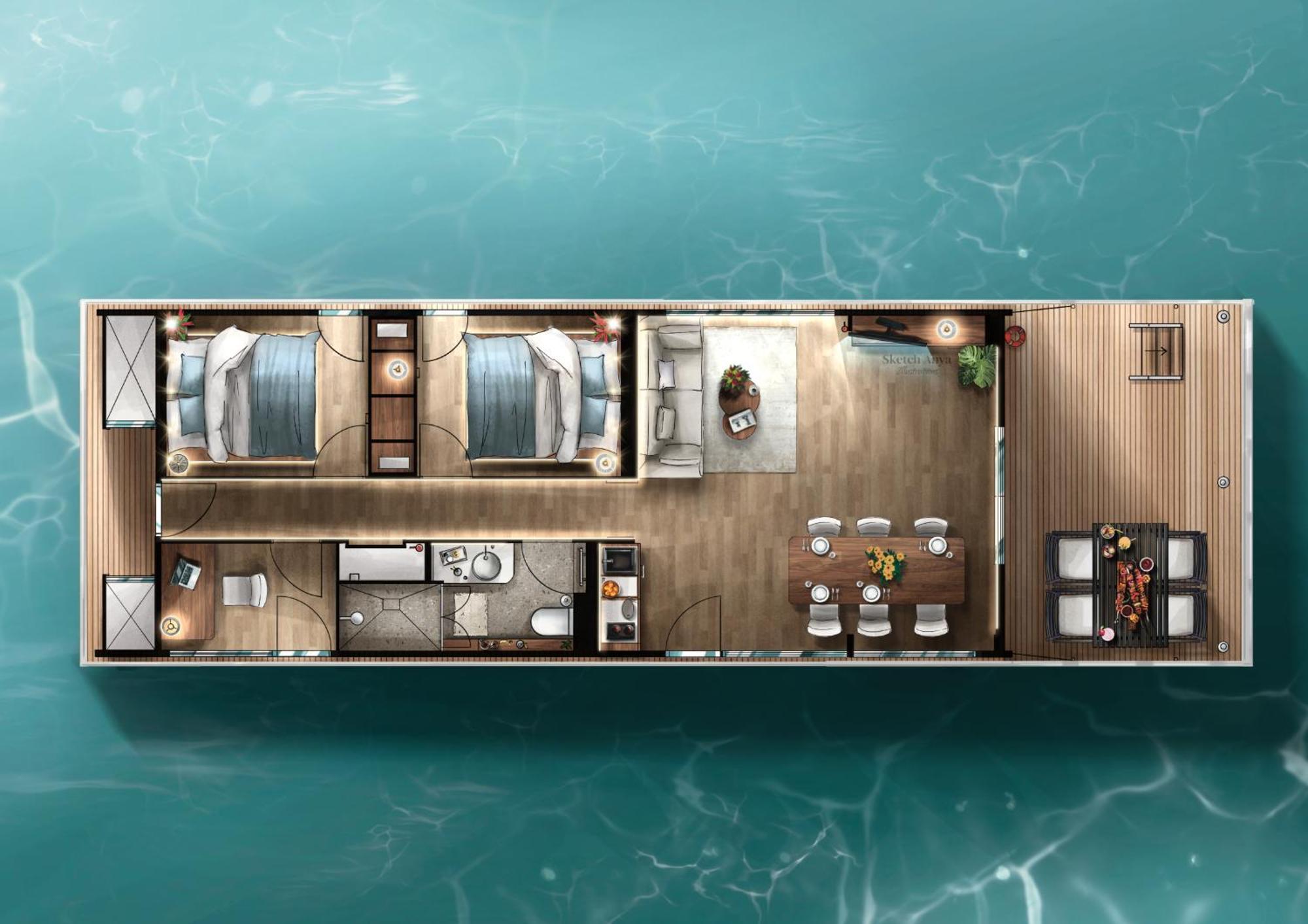 Hausboote Am Lankenauer Hoeft Bateau-hôtel BRE